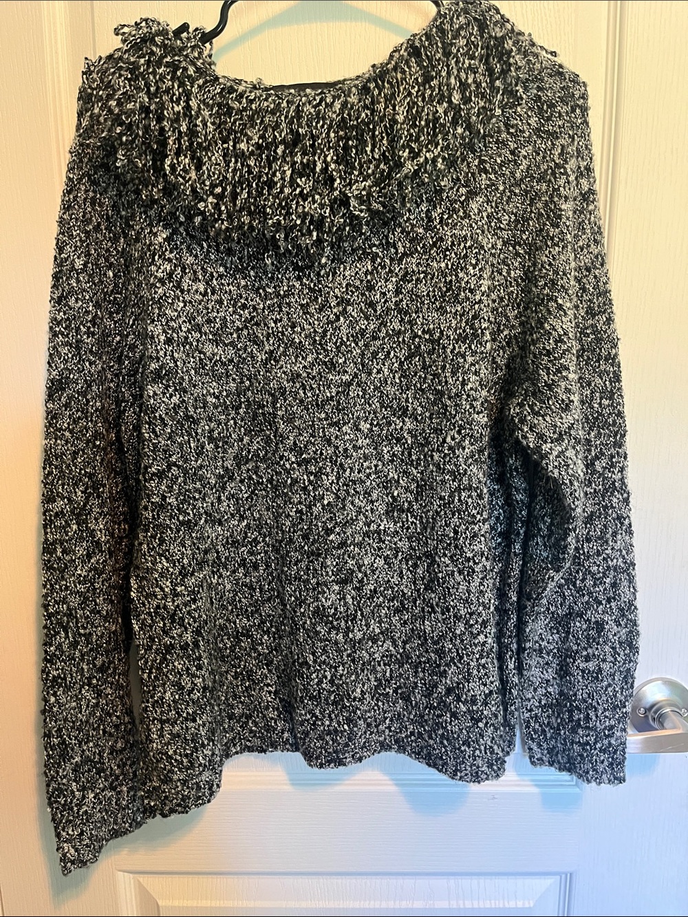 Norton McNaughton Black & White Marled Sweater
